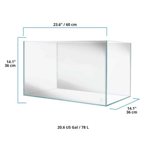 Fluval Visi-White Rimless Tank 60P 20 gal
