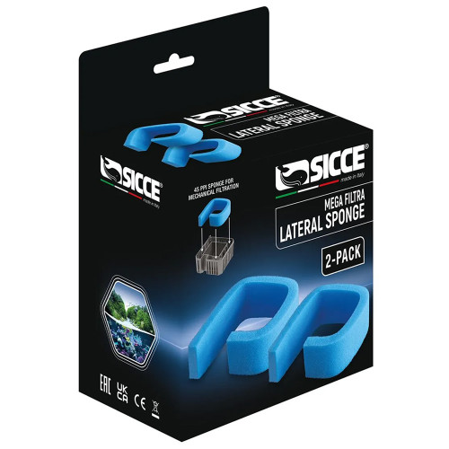 Sicce MEGA FILTRA Replacement Lateral Blue Sponges (2unit)