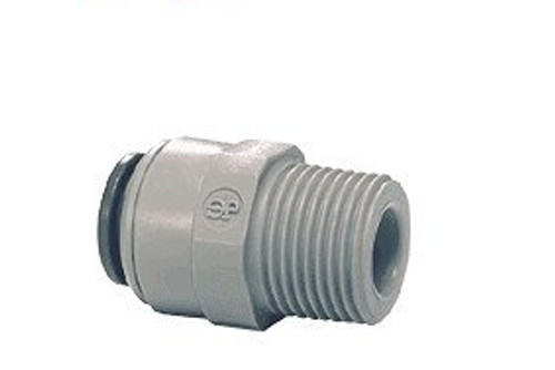 John Guest 1/4" x 1/4" NPTF Male Adapter - White