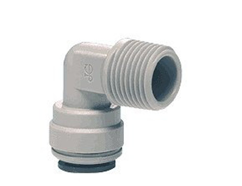 John Guest 1/4" x 1/4" NPTF Male Elbow - White