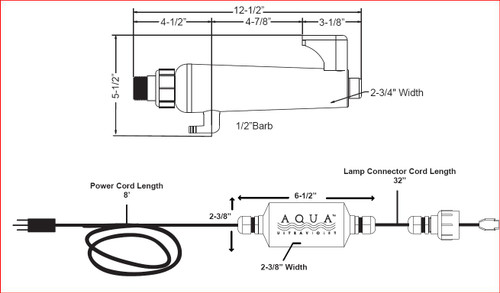 Aqua Ultraviolet 8 Watt Advantage 2000 Hang-On UV Sterilizer