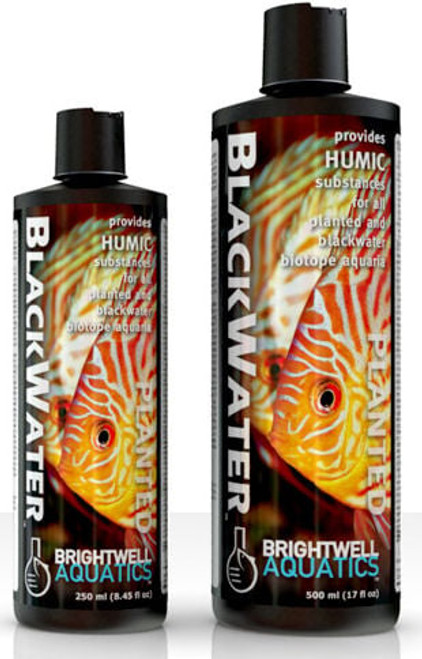 Brightwell Aquatics Black Water Conditioner for Fresh Water Aquaria, 2 Liters / 67.6 oz.