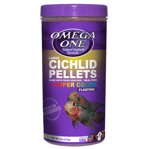 Omega One Large Cichlid Pellets Floating, 6 oz.