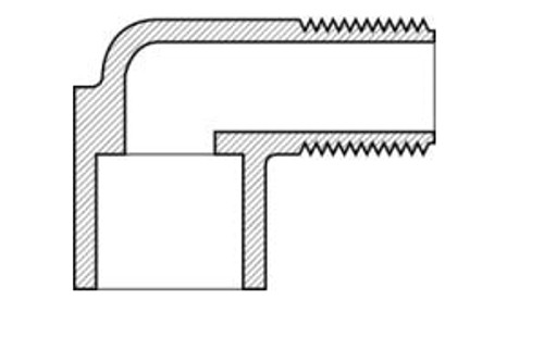 0.5" PVC Street Elbow SLIP x MPT