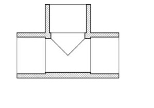 1.5" PVC Tee Fitting, SLIP