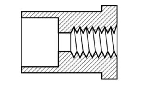 PVC Reducer Bushing, 0.75" Spig x 0.5" FTP