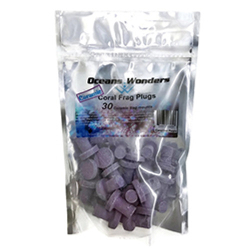 Ocean Wonders Purple CERAMIC Coral Frag Plugs, 30 pack