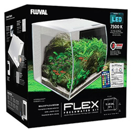  Fluval FLEX 34L Aquarium Kit - White - 9 Gallon  
