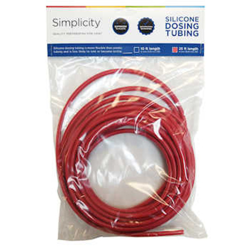 Simplicity Heavy-Duty Silicone Dosing Pump Tubing - Red - 25 ft.