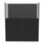 Fiji Cube 108 Gallon Rimless EXT Glass Aquarium Tank Package, Full Package - Black