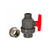 PVC Single Union Ball Valve 1.5"MPT x Socket/FPT