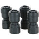 1/4 x 1/8 NPTF Female Adaptor, 4 Pack - Black