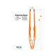 VCA 18" Never-Rust Aquarium Tweezers UV - Orange