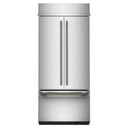 Kitchenaid® 20.8 Cu. Ft. 36" Built-In French Door Bottom Mount Refrigerator with Platinum Interior KBFN536SPS