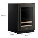 Kitchenaid® 24" Beverage Center with Glass Door and Wood-Front Racks KUBR524SBE