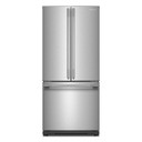 Kitchenaid® 20 cu. Ft. 30-Inch Width Standard Depth French Door Refrigerator with PrintShield® Finish and Interior Dispense KRFF330SPS