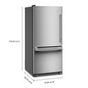Kitchenaid® 19 Cu. Ft. 30-Inch Standard-Depth Bottom Mount Refrigerator with Left Door Swing KRBL130SPS