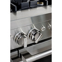 Jennair® 48" RISE™ Dual-Fuel Professional-Style Range with Chrome-Infused Griddle JDRP548HL