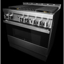 Jennair® 36" NOIR™ Gas Professional-Style Range with Infrared Grill JGRP636HM
