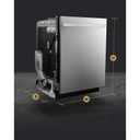 Jennair® NOIR™ 24" Built-In Dishwasher with Precise Fit 3rd Rack for Cutlery with Plasma Coating, 39 dBA JDTS3924SM