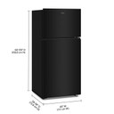 Whirlpool® 28-inch Wide Top Freezer Refrigerator with Total Coverage Cooling- 14 Cu. Ft. WRTX3314TB