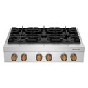KitchenAid® 36-inch 6-Burner Gas Commercial-Style Rangetop KCGK936TSS