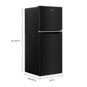 Whirlpool® 24-inch Wide Small Space Top-Freezer Refrigerator - 11.6 cu. ft. WRT112CZJB