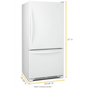 Whirlpool® Bottom-Freezer Refrigerator with Freezer Drawer 30-inches wide WRB329DFBW