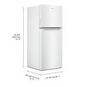 Whirlpool® 24-inch Wide Small Space Top-Freezer Refrigerator - 11.6 cu. ft. WRT312CZJW