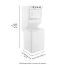 Whirlpool® 4.0 cu.ft I.E.C. Electric Stacked Laundry Center 9 Wash cycles and AutoDry™ YWET4027HW