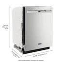 Maytag® Top Control Dishwasher with Dual Power Filtration and PowerBlast® Cycle MDB4949SKZ