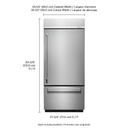 Kitchenaid® 20.9 Cu. Ft. 36 Width Built-In Stainless Bottom Mount Refrigerator with Platinum Interior Design KBBR306ESS