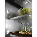 Kitchenaid® 20.9 Cu. Ft. 36" Width Built-In Stainless Bottom Mount Refrigerator with Platinum Interior Design KBBR306ESS