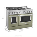KitchenAid® 48'' Smart Commercial-Style Gas Range with Griddle KFGC558JAV