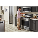 Kitchenaid® 30-Inch 5-Burner Gas Convection Range KFGG500ESS