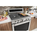 Kitchenaid® 30-Inch 5-Burner Gas Convection Range KFGG500ESS