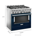 KitchenAid® 36'' Smart Commercial-Style Gas Range with 6 Burners KFGC506JIB