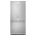 Kitchenaid® 20 cu. Ft. 30-Inch Width Standard Depth French Door Refrigerator with Interior Dispense KRFF300ESS