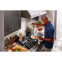 KitchenAid® 36'' Smart Commercial-Style Dual Fuel Range with 6 Burners KFDC506JIB