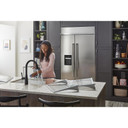 Kitchenaid® 29.4 Cu. Ft. 48" Built-In Side-by-Side Refrigerator with Ice and Water Dispenser KBSD708MPS