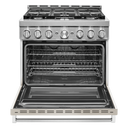 KitchenAid® 36'' Smart Commercial-Style Gas Range with 6 Burners KFGC506JMH