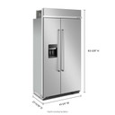 Kitchenaid® 25.1 Cu. Ft. 42" Built-In Side-by-Side Refrigerator with Ice and Water Dispenser KBSD702MSS
