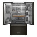 Kitchenaid® 23.8 cu. ft. 36" Counter-Depth French Door Platinum Interior Refrigerator with PrintShield™ Finish KRFC704FBS