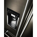 Kitchenaid® 23.8 cu. ft. 36" Counter-Depth French Door Platinum Interior Refrigerator with PrintShield™ Finish KRFC704FBS