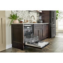 Kitchenaid® 23.8 cu. ft. 36" Counter-Depth French Door Platinum Interior Refrigerator with PrintShield™ Finish KRFC704FBS