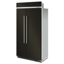 Kitchenaid® 25.5 Cu Ft. 42" Built-In Side-by-Side Refrigerator with PrintShield™ Finish KBSN702MBS