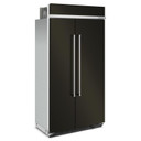 Kitchenaid® 25.5 Cu Ft. 42" Built-In Side-by-Side Refrigerator with PrintShield™ Finish KBSN702MBS