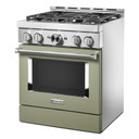 KitchenAid® 30'' Smart Commercial-Style Gas Range with 4 Burners KFGC500JAV