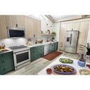 Kitchenaid® 23.8 cu. ft. 36" Counter-Depth French Door Platinum Interior Refrigerator with PrintShield™ Finish KRFC704FPS