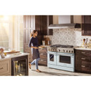 KitchenAid® 48'' Smart Commercial-Style Dual Fuel Range with Griddle KFDC558JMB